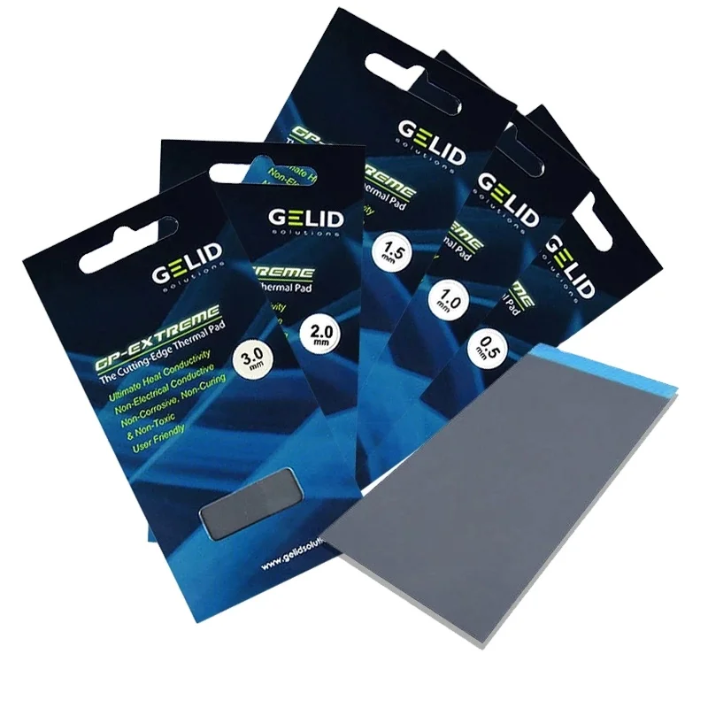 

GELID GP Extreme Thermal Pad 12W/mk For CPU GPU North/South Bridge Graphics Card 80x40mm 0.5/1.0/1.5/2.0/3.0mm Silicone Mat, Grey