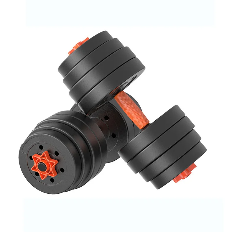 

Adjustable weight set weightlifting custom logo Environmental Multifunction Metal Material Chromed Dumbbell, Black