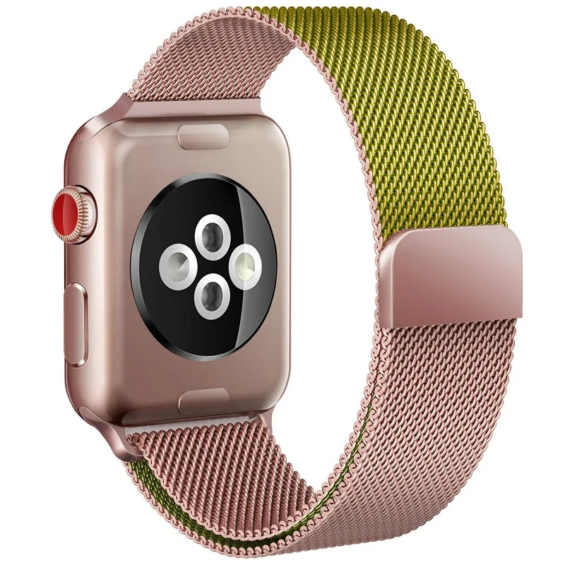 

New Milanese strap For Apple Watch 6 band 42/44mm 38/40mm iWatch band Stainless steel metal bracelet Apple watch 4 3 2 mix color