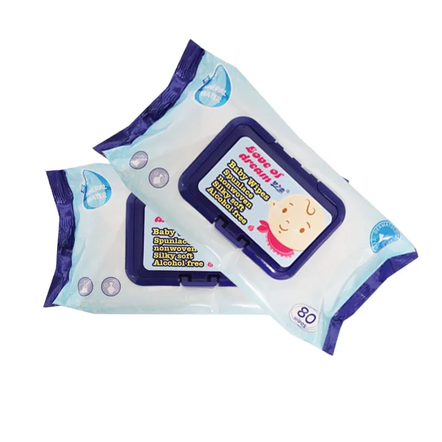 

OEM factory Hot Sale Wholesale Flushable water wipes baby wipes cotton touch baby wipes hand and face
