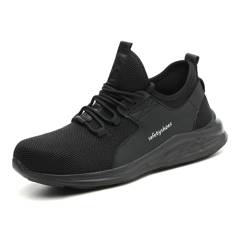 

non-slip breathable lightweight price bicycle sport men fashion sneaker working hiking safety shoes, Balck