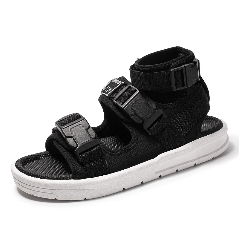 

Breathable beach man slide sandal sport, outdoor sport casual shoe summer beach Canvas Slippers men's sandals, White/black