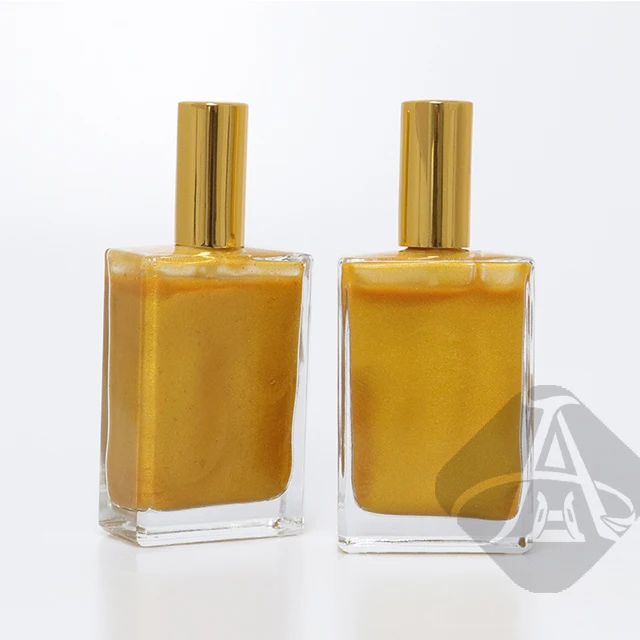

AH Best Selling Private Label Natural Organic Shimmering Dry Oil Shimmer Body Oil, Gold
