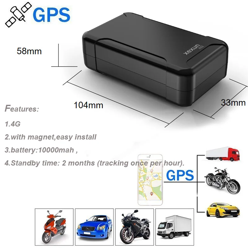 

10000mah Real time car gps tracker X02 gps winnes gps for fleet management magnetic tracking device