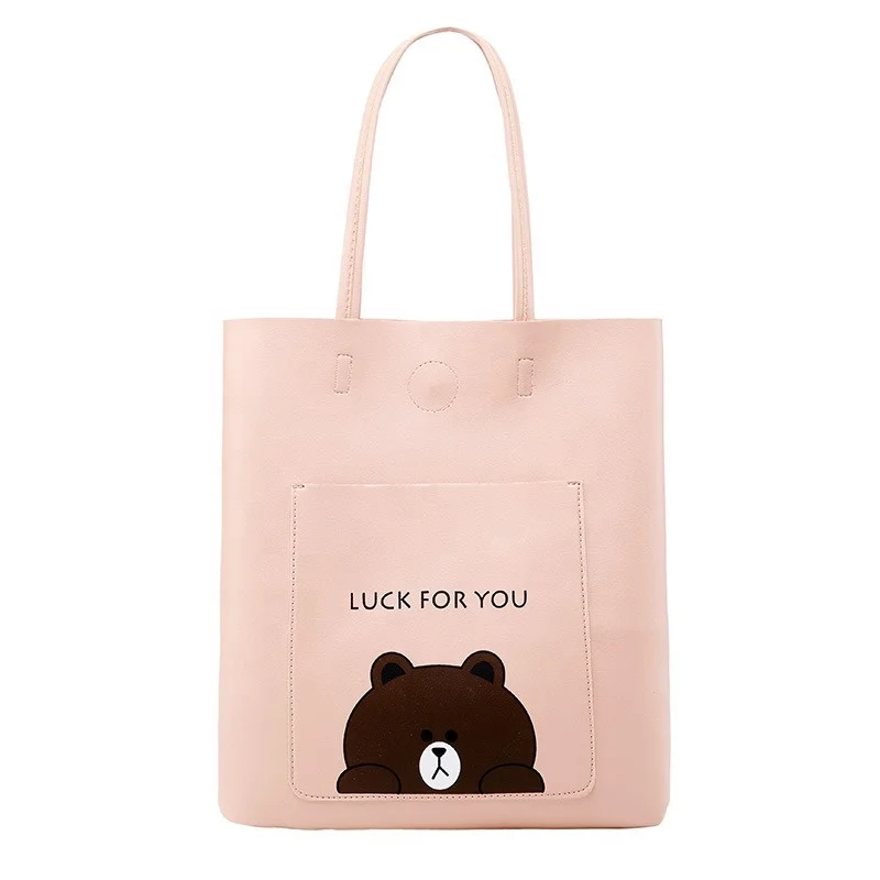 

Wholesale Girls Casual Shoulder Bag Female Shopping Handbag Leather Cute Beach Bag