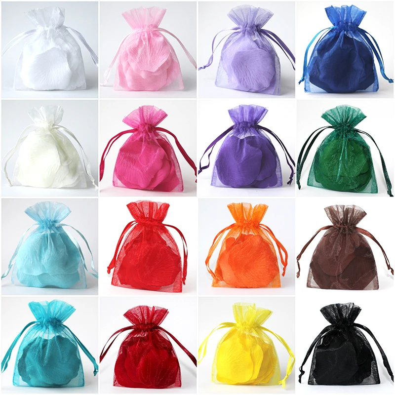 

high quality wholesale organza drawstring bags gift bag, Multi