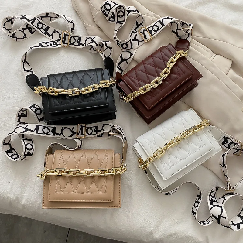 

2021 summer new wholesale handbags for women fashion chain solid color small square bags ladies hand bags