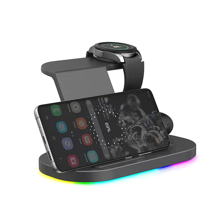 

new design fast 10w qi 3 in 1 wireless holder charger for apple watch for 11 pro max
