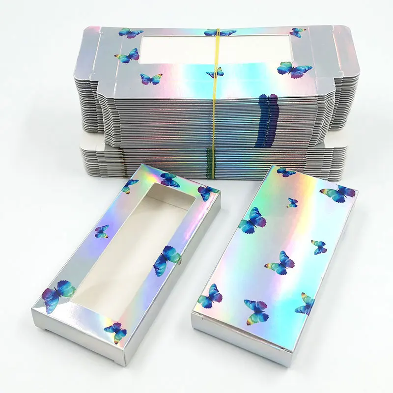 

empty clear wholesale false custom butterfly eyelash packaging box