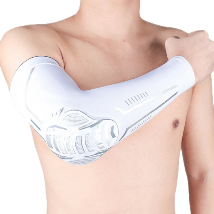 

New Design Hot Selling Outdoor Sports Honeycomb Anti-collision Compression Arm Guard, Color: M (White)