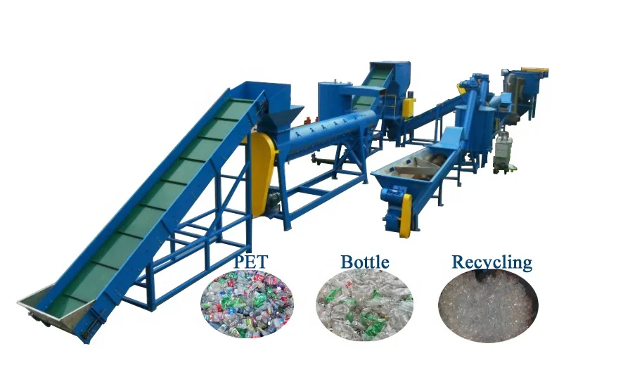 
PET bottle plastic recycling machines/PET Flakes washing production line 300kg/hr-2000Kg/hr 