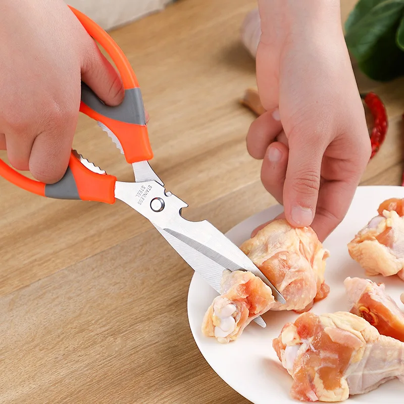 

Multi-functional Kitchen Scissors For Household Fish Cutting Chicken Bone Roast Large Stainless Steel Strong Scissors