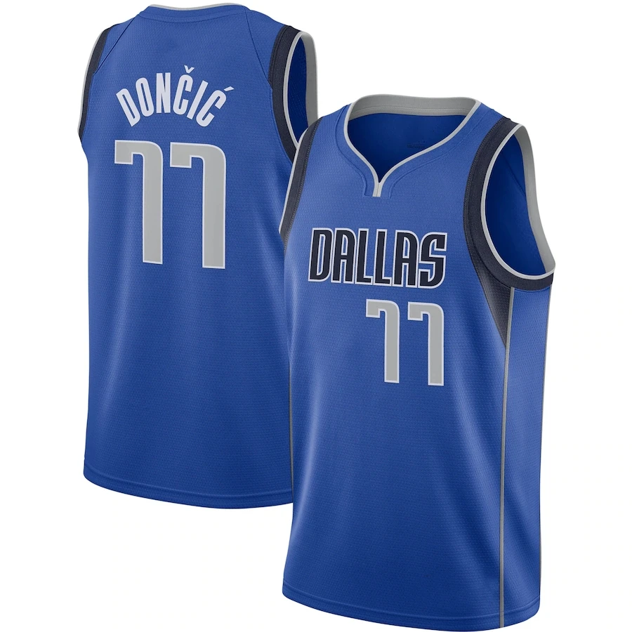 

Latest Men's Dallas City Edition #77 Luka Doncic Stitched Basketball Jersey Shorts custom Discount Royal Maverick uniform