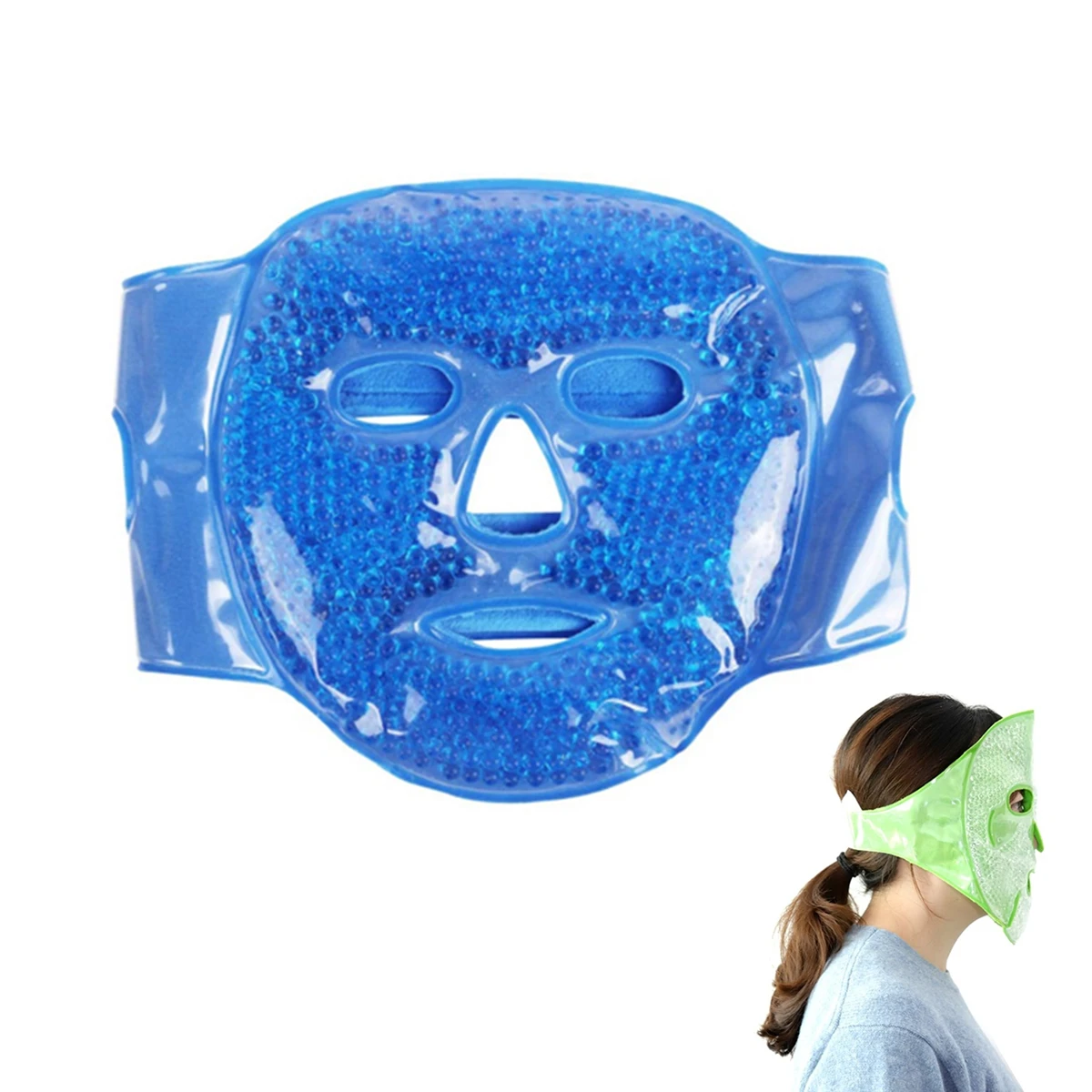 

New Private label OEM Beauty Hot Ice Cold Gel Compress Skin Care bead facial face Mask
