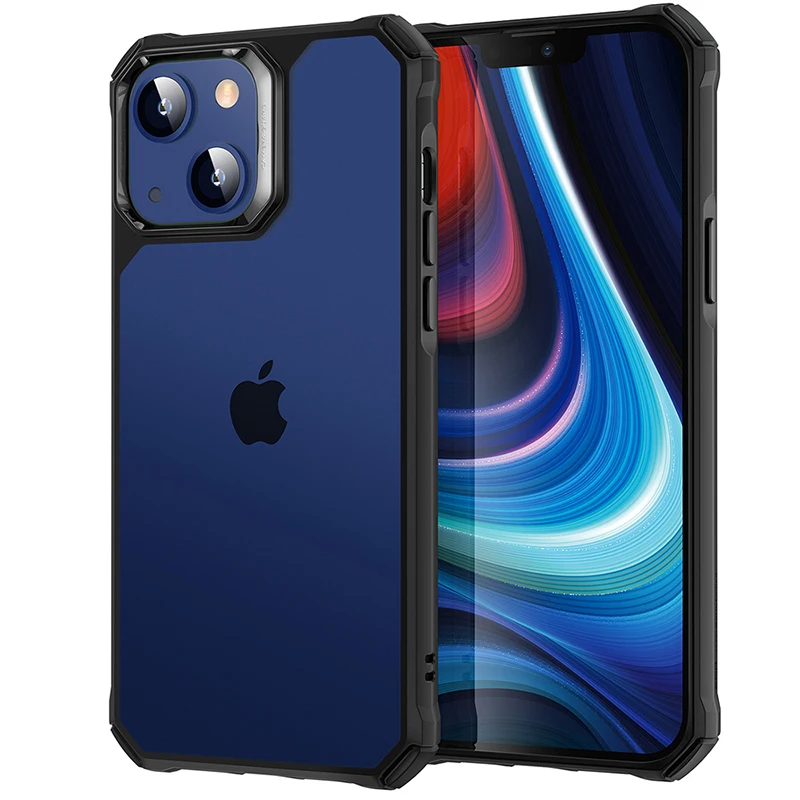

For iPhone 13 Pro Max Manufacturer New Military Grade TPU Clear Protective Shell Slim Bumper Case Transparent Covers Phone Case, White