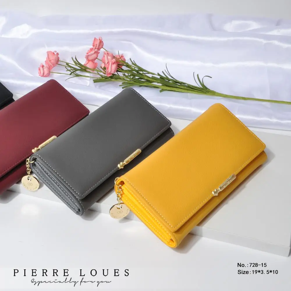 

Pierre Loues Multifunction Minimalist Fashion Pu Leather Slim Wallet Cash Purses Long Wallet Bulk Purse, Customized