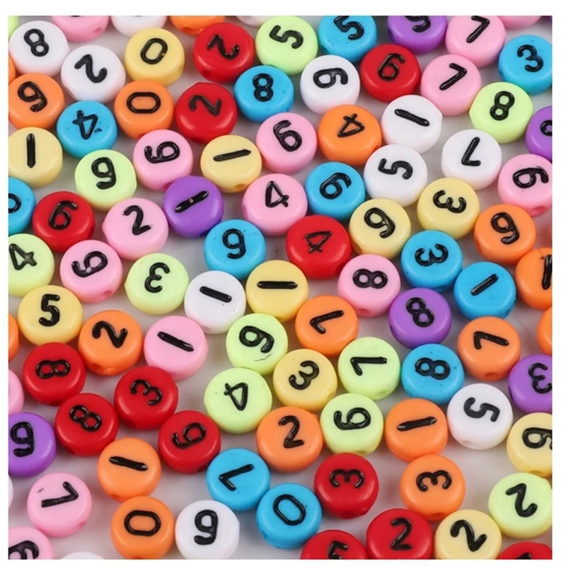 

Loose plastic acrylic letter beads Square Number Cube Bead KidsEducation Play Toy For DIY Jewelry Making Supplies, Red pink yellow green purple