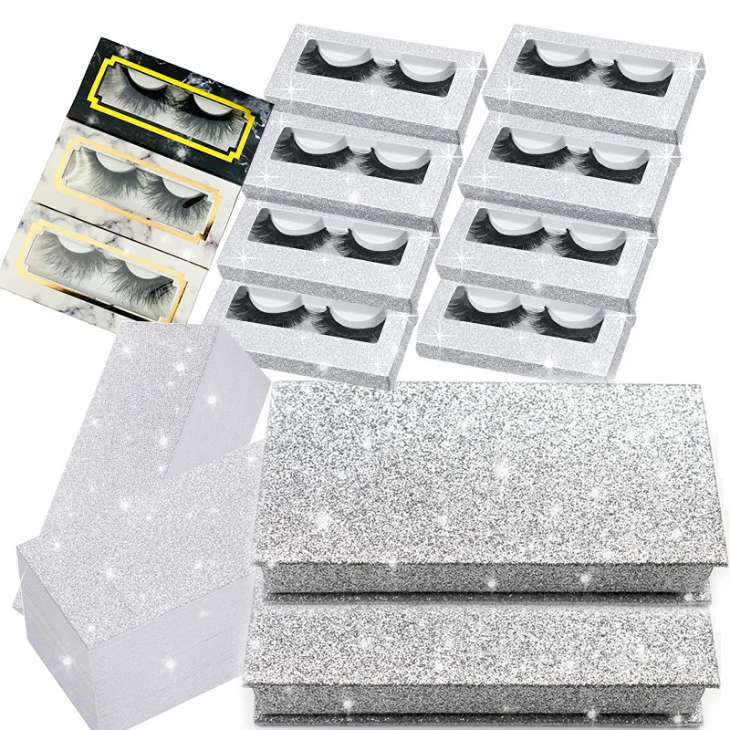 

Wholesale Custom Logo Packaging 100% Real Mink Lashes 3D Mink Eyelashes Glitter Eyelash Box