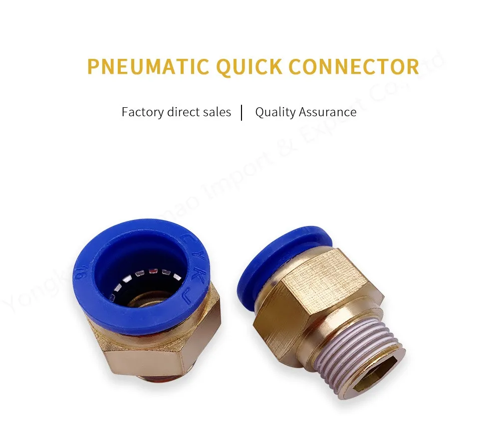 Color: Tube 12mm, Specification: 1/2 Fevas 1/8 1/4 3/8 1/2 BSPT Male Thread to 6mm 8mm 10mm 12mm Hole Tube Air Pneumatic Straight Quick Connector Fittings 