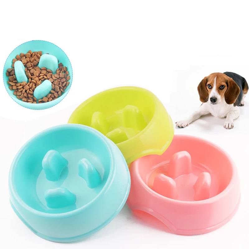 

Made In China PP Plastic Pet Slow-Eating Dog Bowl, Blue,green,pink