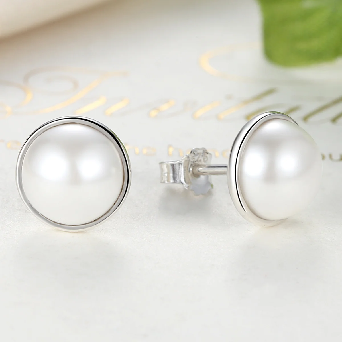 

high quality jewelry for girls 925 silver stud pearl earring