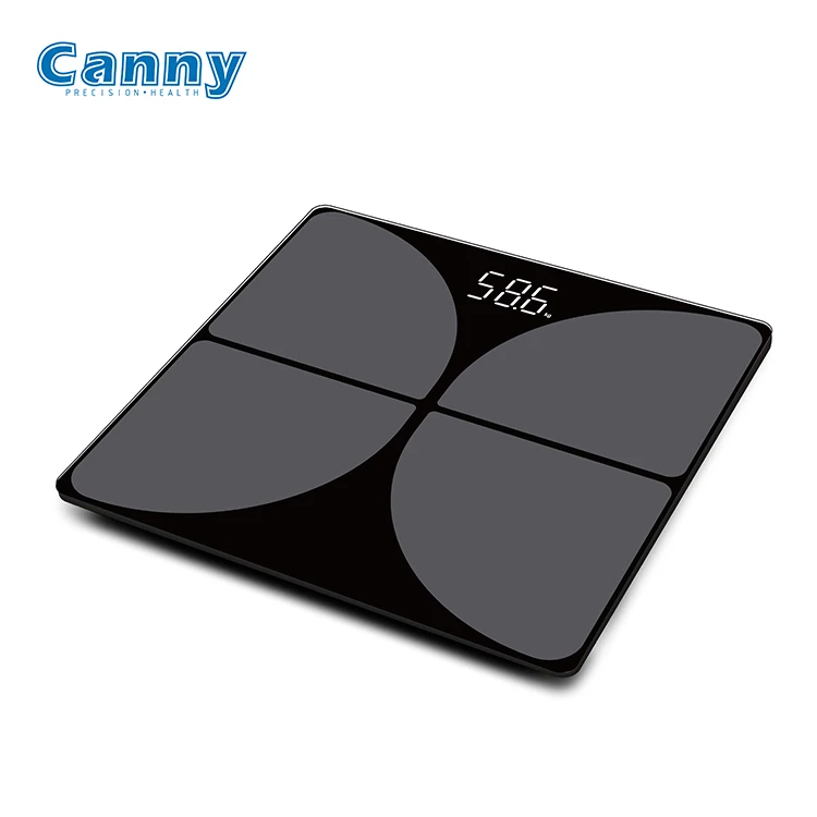 Canny Led Display Digital Glass Body Weight Measuring Bathroom Scale