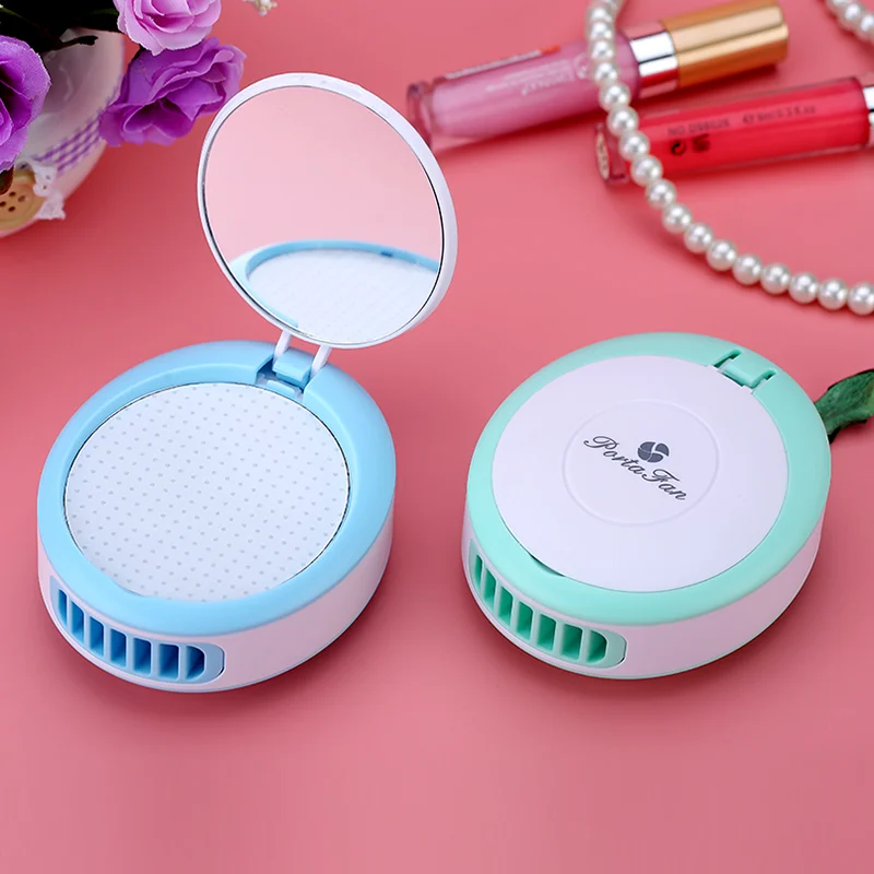 

USB mini fan Mini Mirror Portable Cooling Air Conditioner Eyelash mini fan Air Conditioning Fan eyelash extension dryer, Green, pink,cyan,blue