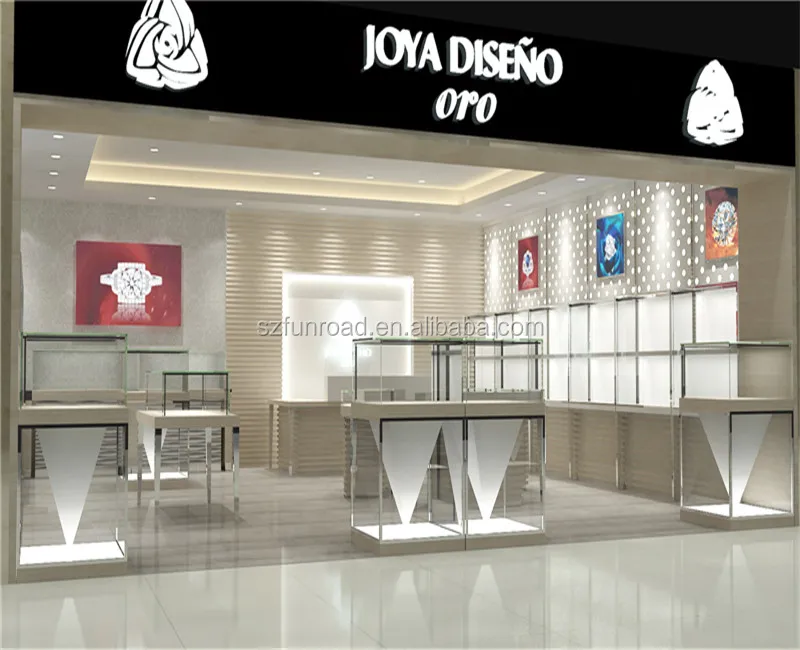 Retail Shopping Mall Glass Shop Window Display Jewelry Sale Showcase Image Design