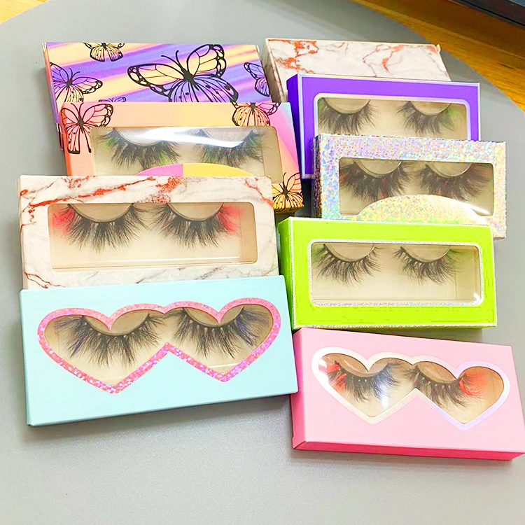 

Own Brand Box Wholesale Color Lashes 3d Mink Eyelashes Siberian Mink 25mm Lashes Hand Made Paypal Synthetic Hair Synthetic Fiber