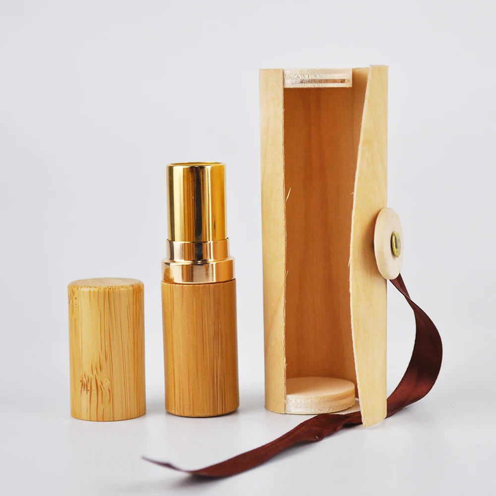 High Quality Mini 5g 5ml Luxury Bamboo Lip Balm Container Bamboo