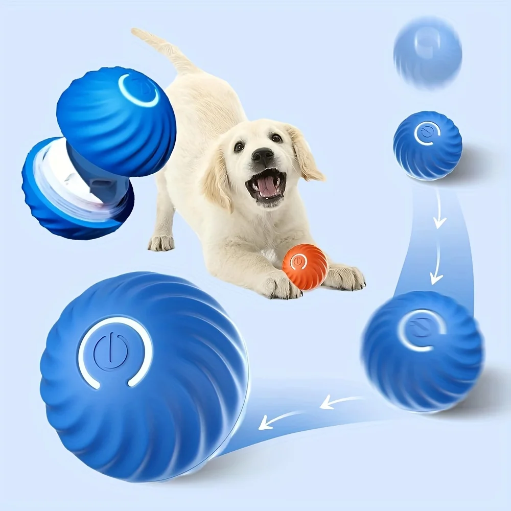 

Smart Dog Toy Ball Electronic Interactive Dog Toy Moving Ball Automatic Jump Roll Ball for Puppy Birthday Gift Cat Dog Product