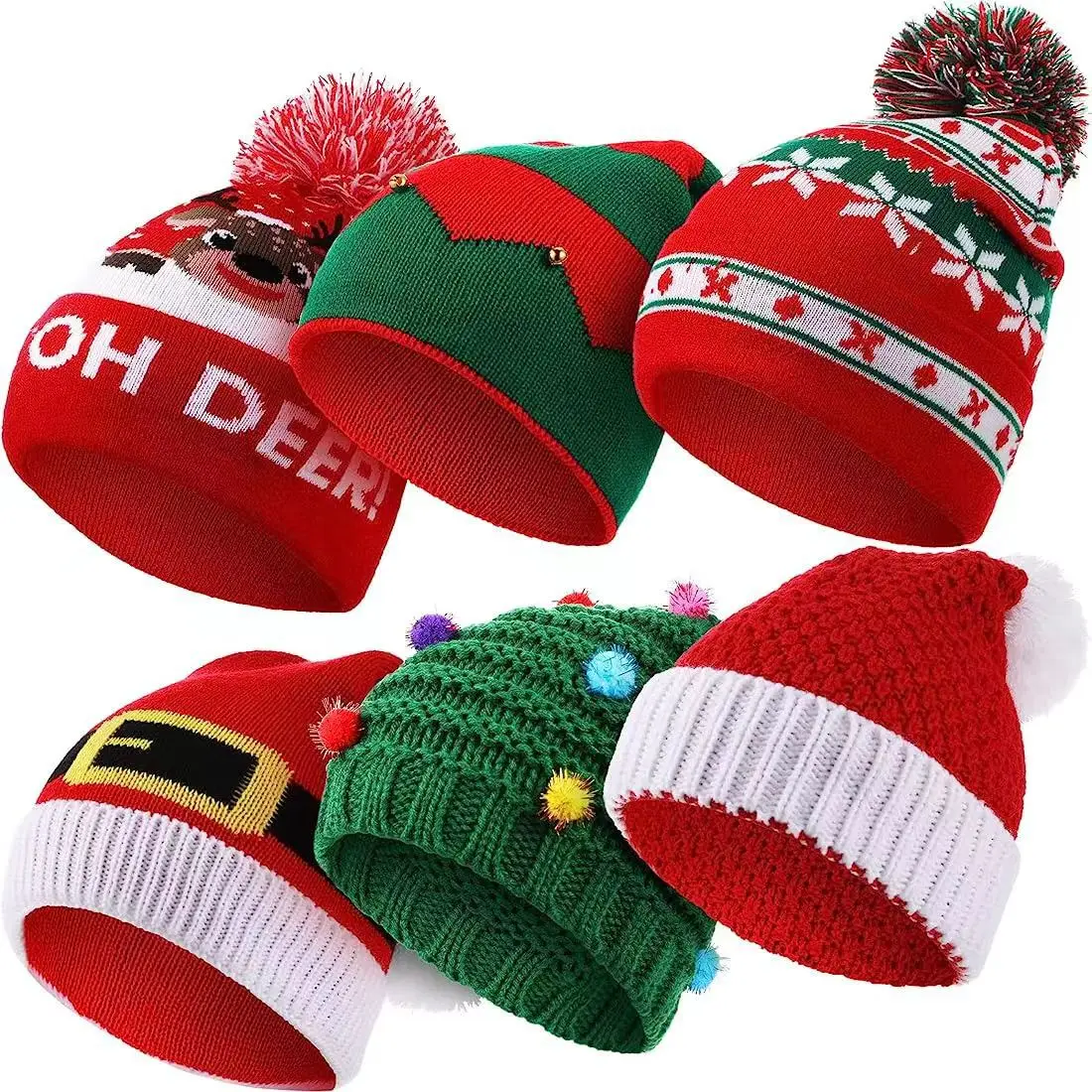 

2023 Lasted Christmas Hat Wholesale Winter Celebrate Festival Red Acrylic Santa Hat