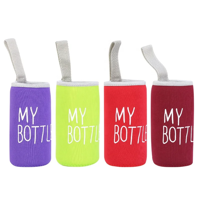 

Insulated Water Bottle Glass Holder 360ml Can Cooler Logo Letter Screen Printing Fashion Waterproof Striped Bottle Sleeves