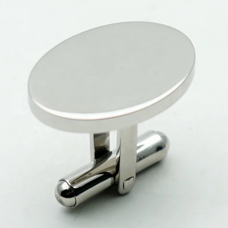 

Wholesale Mens Cufflinks Custom Cuff links Silver Manufacturer Stainless Steel 316 Oval Cufflinks, Silver or customized