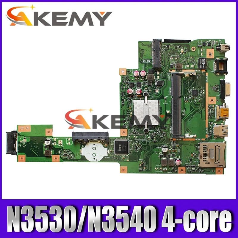 

NEW Akemy X553MA Laptop motherboard For Asus X553MA X553M A553MA D553M F553MA K553M Test original mainboard N3530/N3540 4-Core