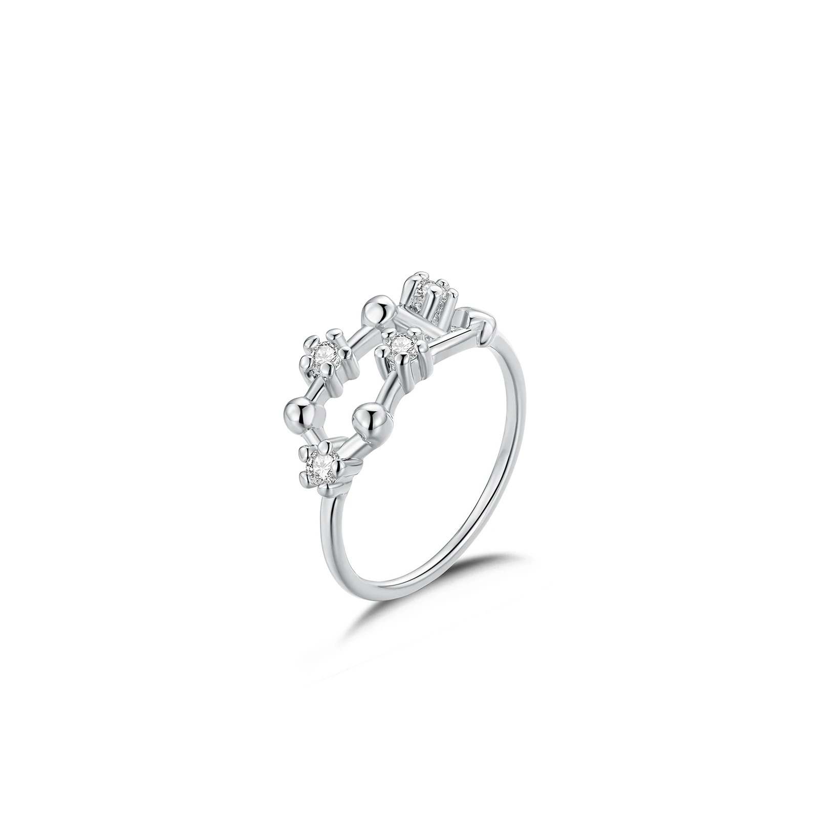 

Jewelry gift 12 zodiac Series Capricorn Rings Couple Finger 925 silver Rings Meaningful Party Club Ring Gifts, Silver color