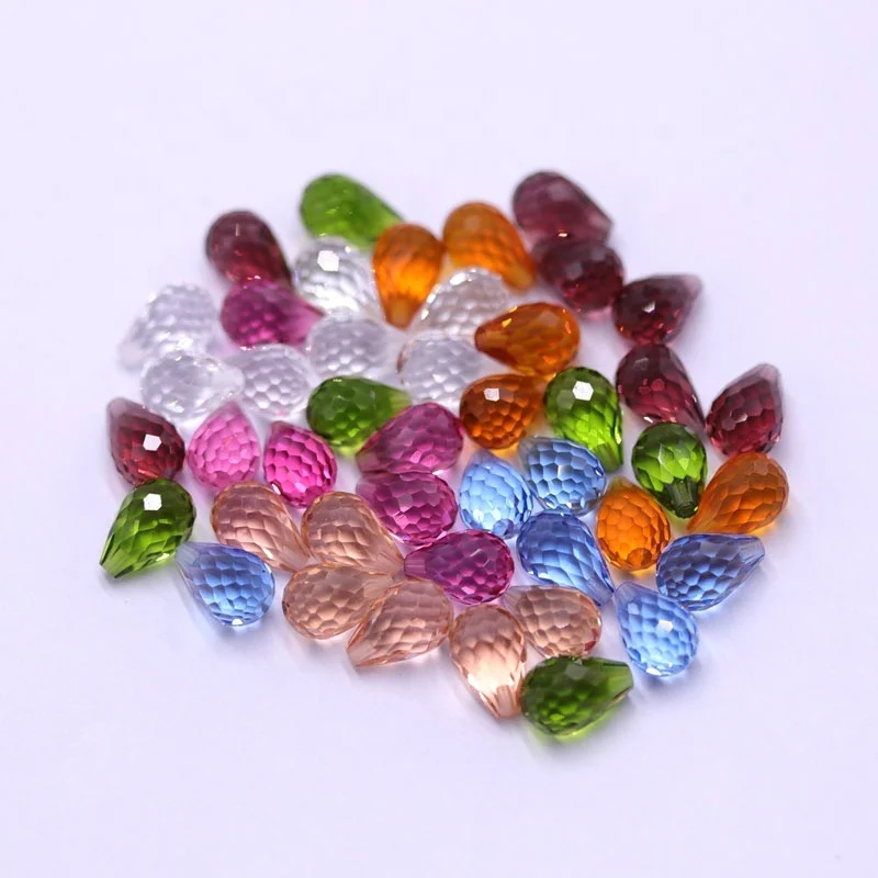 

Redleaf Jewelry excellent gems 5A Gems colorful water drop beads glass gemstones