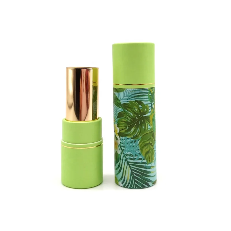 
Wholesale Twist Up Cardboard Container Green Vegan Lipstick Packaging Empty Paper Tubes 