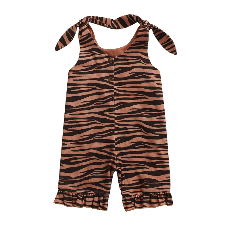 

Boutiques New Design Infant Leopard Soft 100%Cotton Sleevess Jumpsuit Overall Baby Romper Dungaree, Picture