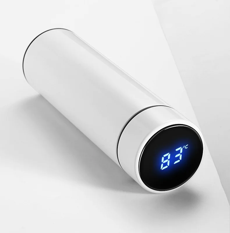 

500Ml Lcd Hot Water Water Bottle Thermos Vacuum Flasks Temperature Display Stainless Smart Thermos Cup, Customized color