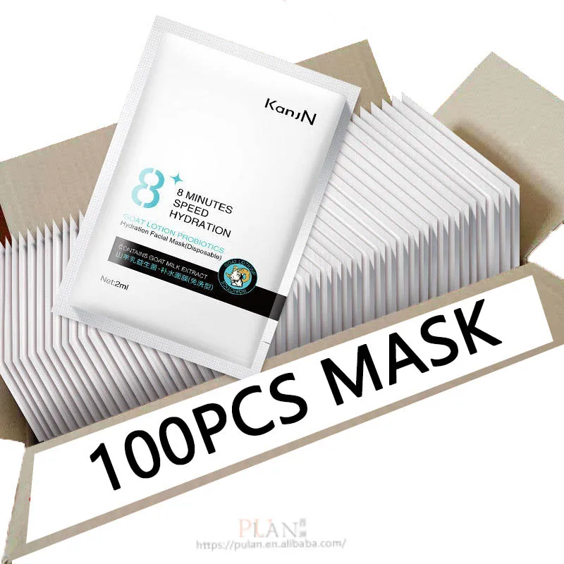 

Private Label 100 PCS OEM Hydrating Natural Collagen Acid Face Sleep Facial Sheet Mask whitening moisturizing facial mask