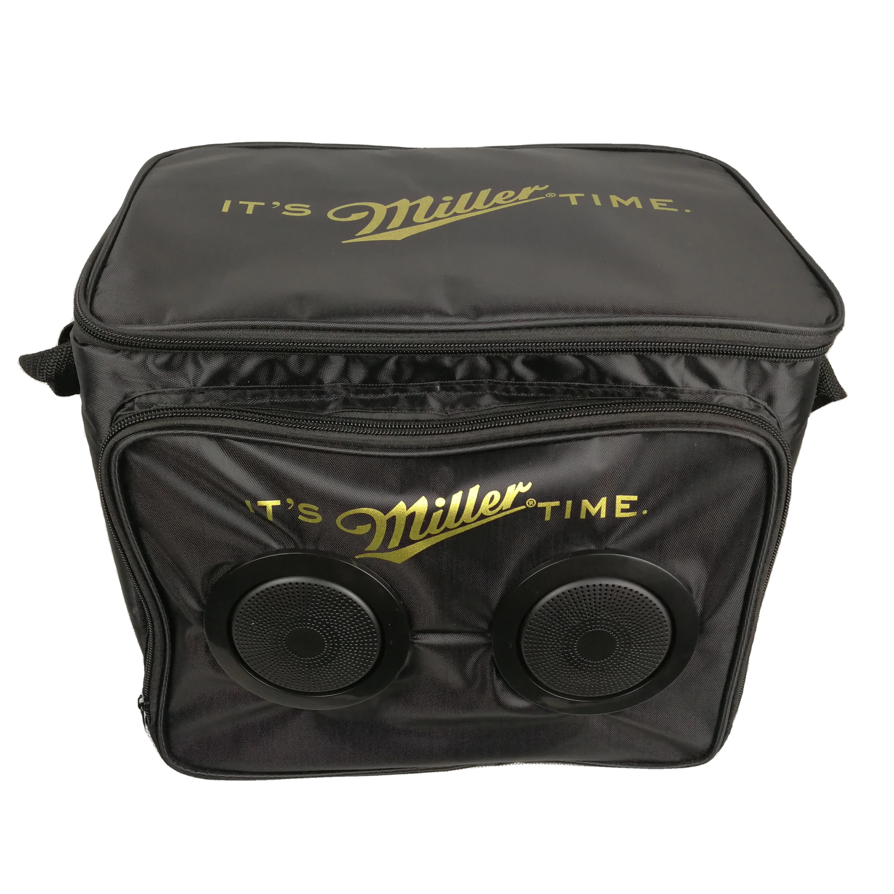 

12 Cans Cooler bag with Bluetooth Speakers for Parties/Festivals/Beach/School., Grey