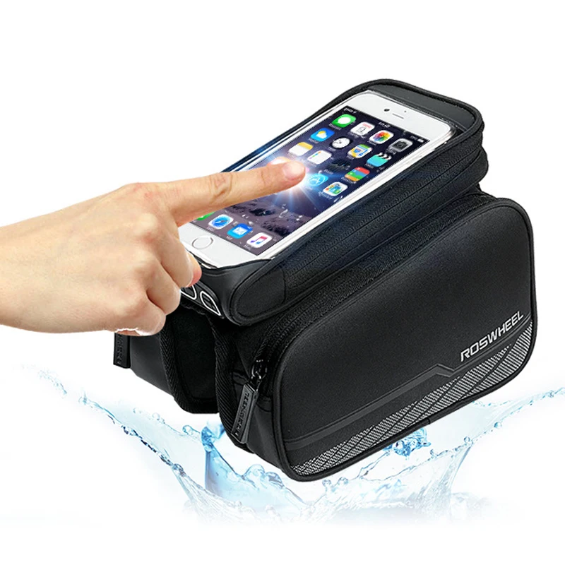 

Cycling Bicycle Frame Bag Bike Front Tube Touch Screen Mount Bag For Cell Phone