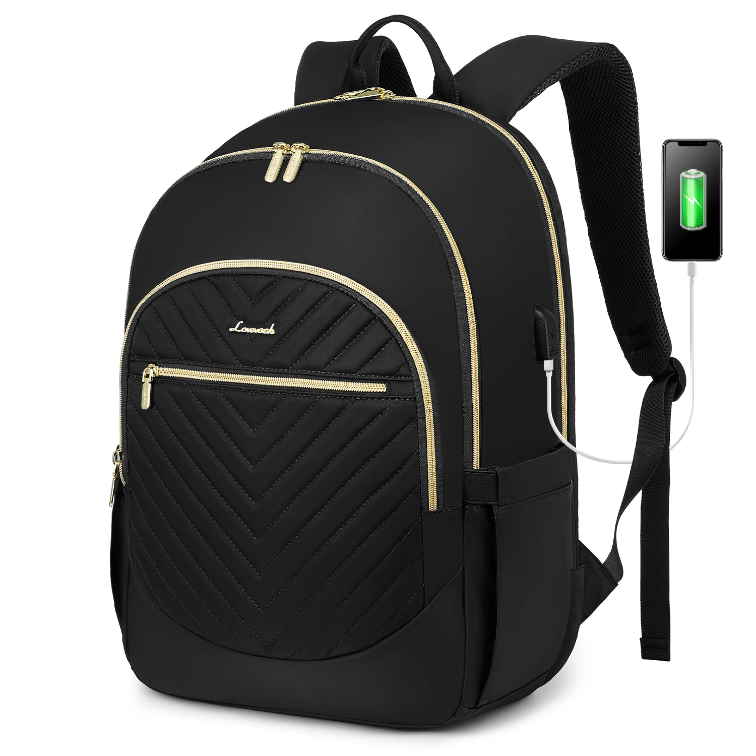 

LOVEVOOK Water Resistant College School Student Bookbag Anti Theft Work Daypack 15.6 Inch Travel Laptop Backpacks for Women Men