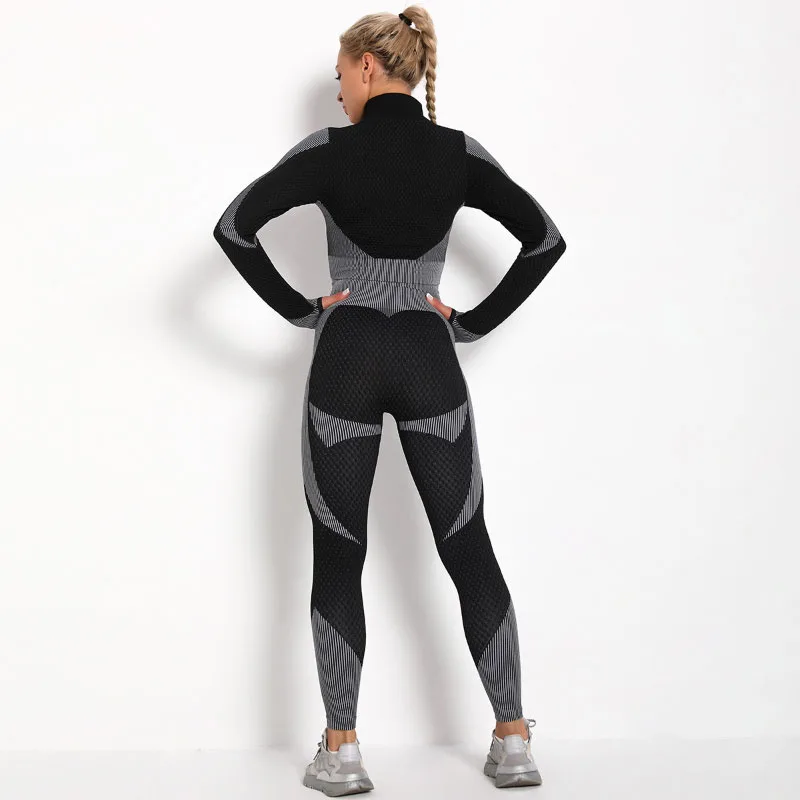 

Recyclable Yoga Suit 2/3 Pcs Fitness Suits Yoga Set Yoga Clothing Female Gym Suits Seamless Women Sportswear, 10 colors, as picture shown