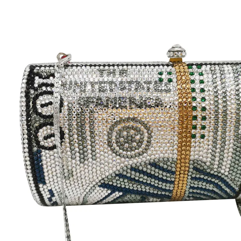 diamond money clutch purse