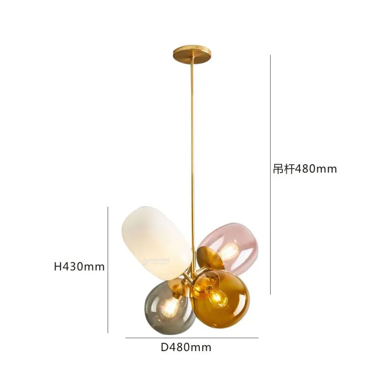 

Bubble Chandelier Glass Balloon Pendant Minimalist Nordic Children Ceiling Light Pendant Home Lights Glass Ball Lamp Villa