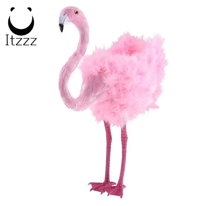 

Pink Looking up Style Feathered Flamingo Yard Garden Lawn Ornaments Party Supplies, Customized/as picture