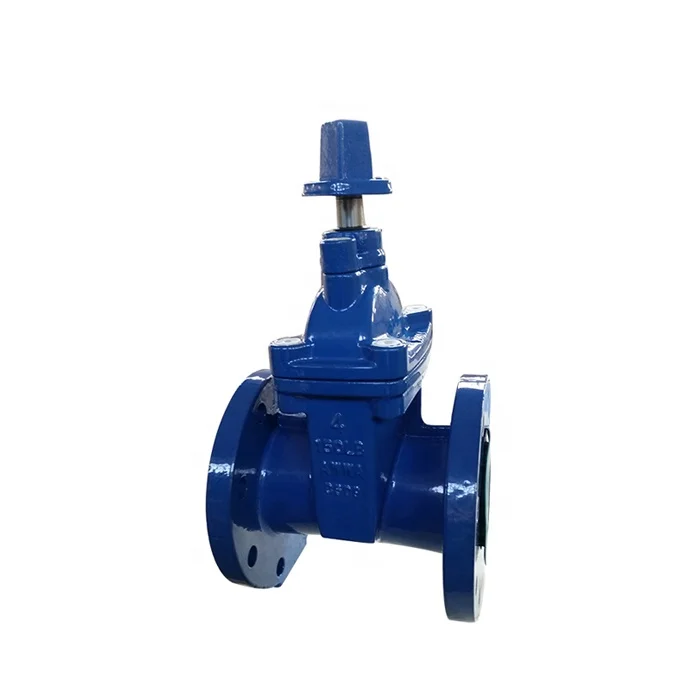 DIN/BS/AWWA Double Flange Ductile Iron Sluice Valve with Resilient Seat