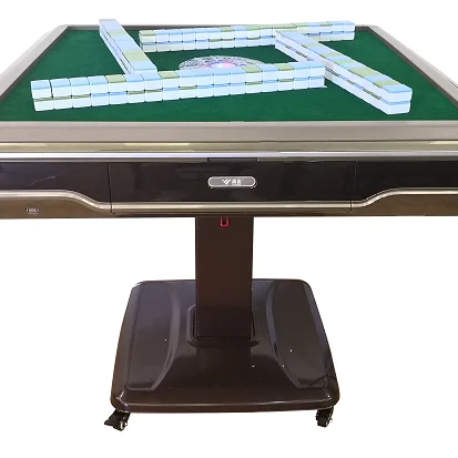 

Chinese automatic foldable mahjong table, Black.silver,gold